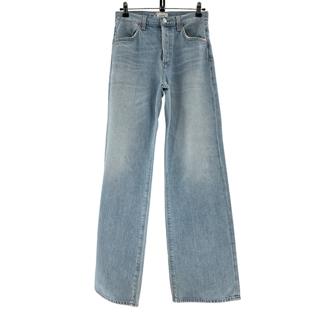 Citizens Of Humanity Wide Leg Blue Annina Petite Denim Jeans Size 24 - Picture 2 of 4